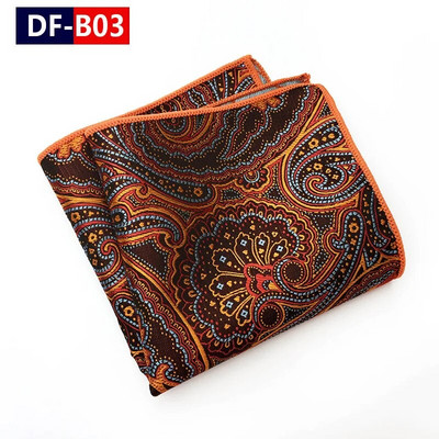 Luxus, 25*25 cm-es férfi Vintage geometrikus virágos selyemzseb négyzet alakú zsebkendő, divatos férfi hanky esküvői mellkastörölköző