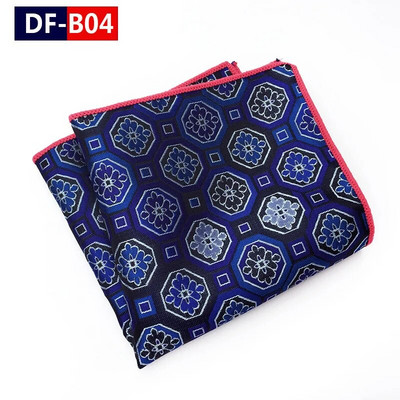 Luxus, 25*25 cm-es férfi Vintage geometrikus virágos selyemzseb négyzet alakú zsebkendő, divatos férfi hanky esküvői mellkastörölköző