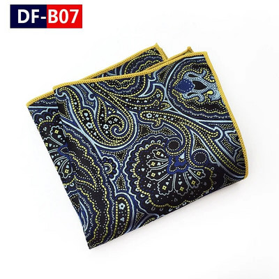 Luxus, 25*25 cm-es férfi Vintage geometrikus virágos selyemzseb négyzet alakú zsebkendő, divatos férfi hanky esküvői mellkastörölköző