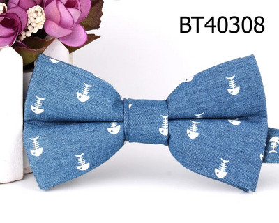 Džinsi Taurīte līgavainim Mode Džinsu tauriņš Vīriešiem Sievietēm Taurītes Pieaugušajiem Kāzu Taurītes Kravati Zila Groomsmen Ziedu taurīte