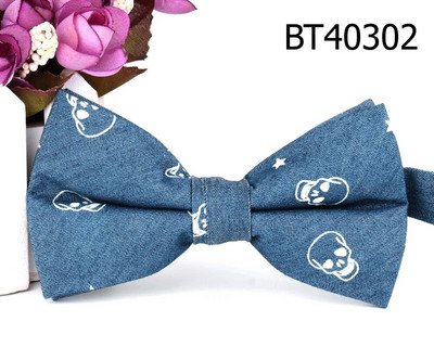 Džinsi Taurīte līgavainim Mode Džinsu tauriņš Vīriešiem Sievietēm Taurītes Pieaugušajiem Kāzu Taurītes Kravati Zila Groomsmen Ziedu taurīte