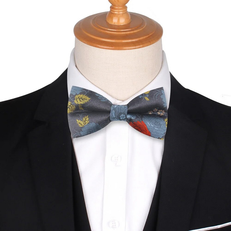 Divat Férfi Csokornyakkendő Klasszikus csíkos Csokornyakkendő Férfi Üzleti Esküvő Felnőtt virágos csokornyakkendők Pillangó öltönyök Csokorkák