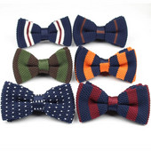 Vīriešu kaklasaites Smokings Trikotāžas tauriņš Bieza Divstāvu Iepriekš Sasieta Regulējama Adīšana Ikdienas kaklasaites