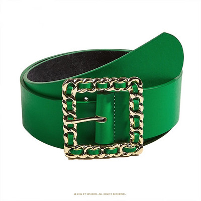 Rudens ziemas tendence kvadrātveida sprādzes josta sievietēm VD2628 cinturones para mujer Green Vintage ремень Kleita jostas ceinture femme