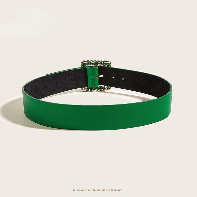 Trend jeseni i zime četvrtasti remen s kopčom za žene VD2628 cinturones para mujer Green Vintage remen Dress Belts ceinture femme