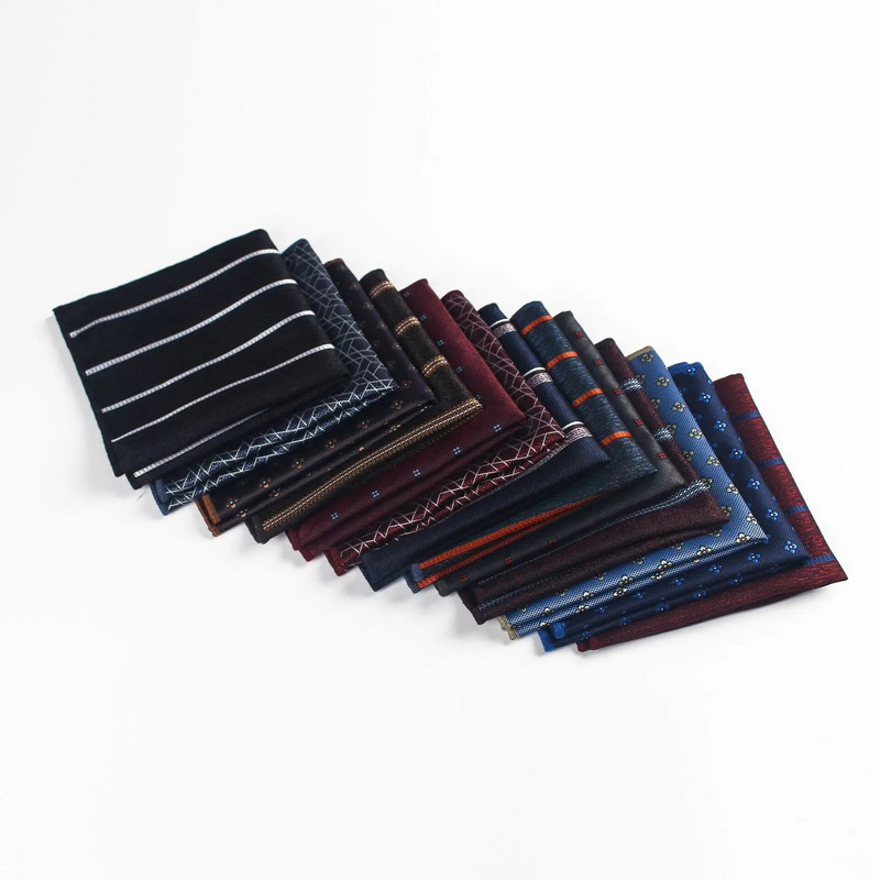 Linbaiway csíkos zseb négyzet férfi kis esküvői Hankies férfi öltönyök zsebkendő női zseb mellkas törölköző egyedi logó