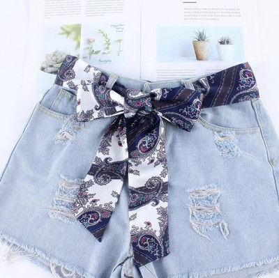 Luksuzni modni dugi mekani ženski pojas Šifon šal za djevojku Haljina Jeans torba Šešir ukrašen višebojnim pojasom od imitacije svile