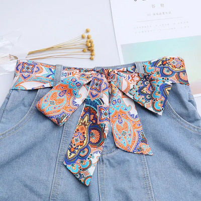 Luksuzni modni dugi mekani ženski pojas Šifon šal za djevojku Haljina Jeans torba Šešir ukrašen višebojnim pojasom od imitacije svile