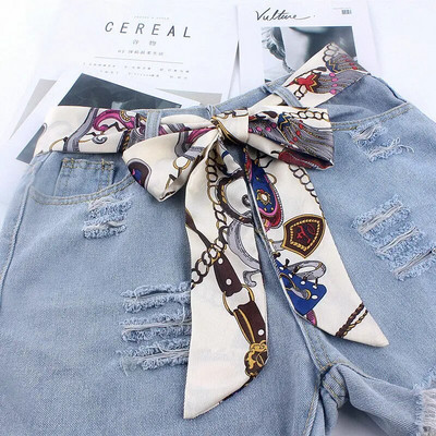 Luksuzni modni dugi mekani ženski pojas Šifon šal za djevojku Haljina Jeans torba Šešir ukrašen višebojnim pojasom od imitacije svile