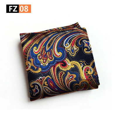 Britu stila Paisley ziedu puķes kabatas kvadrātveida kabatlakats zīda brokāta vīriešu Hanky smokings kaklasaites apģērba aksesuārs kakla lakats