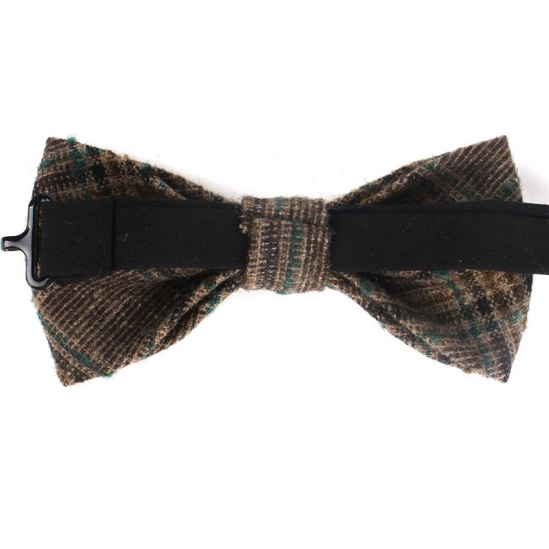 Vunene leptir-mašne za muškarce, kravate, modne podesive karirane vunene leptir-mašne za svatove, mladoženja, ležerne leptir-mašne-mašne za odrasle