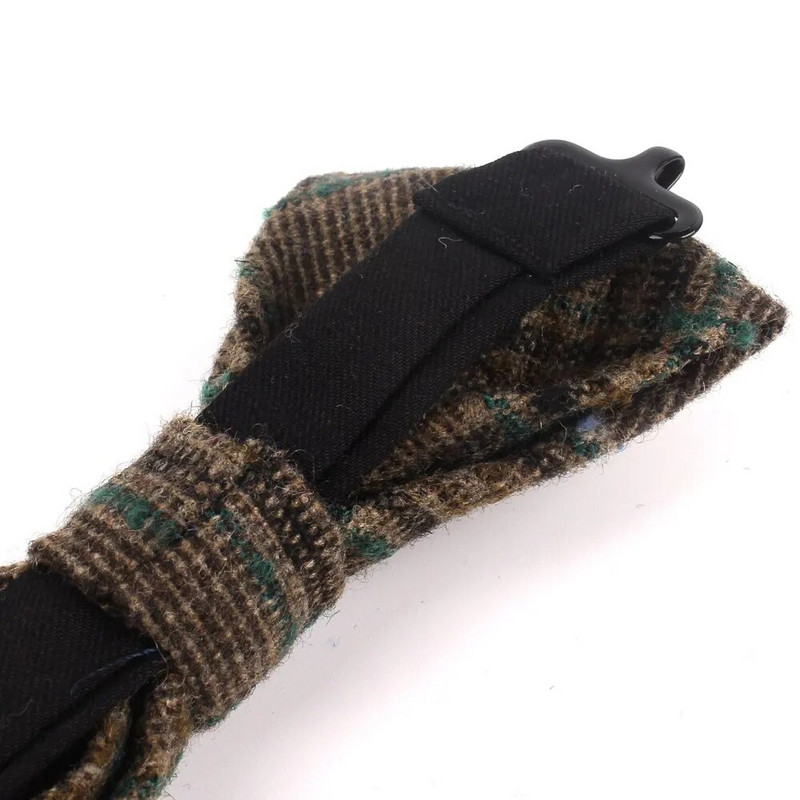 Vunene leptir-mašne za muškarce, kravate, modne podesive karirane vunene leptir-mašne za svatove, mladoženja, ležerne leptir-mašne-mašne za odrasle