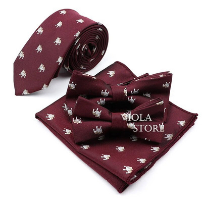 Aranyos rajzfilm dinoszauruszok bogár autó 6 cm nyakkendő szett piros kék állat csokornyakkendő karcsú parti ajándék nyakkendő férfi ing kiegészítő