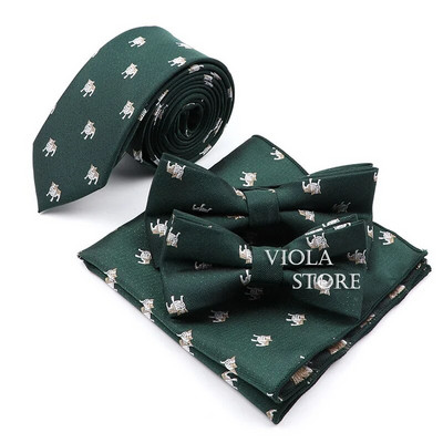 Aranyos rajzfilm dinoszauruszok bogár autó 6 cm nyakkendő szett piros kék állat csokornyakkendő karcsú parti ajándék nyakkendő férfi ing kiegészítő