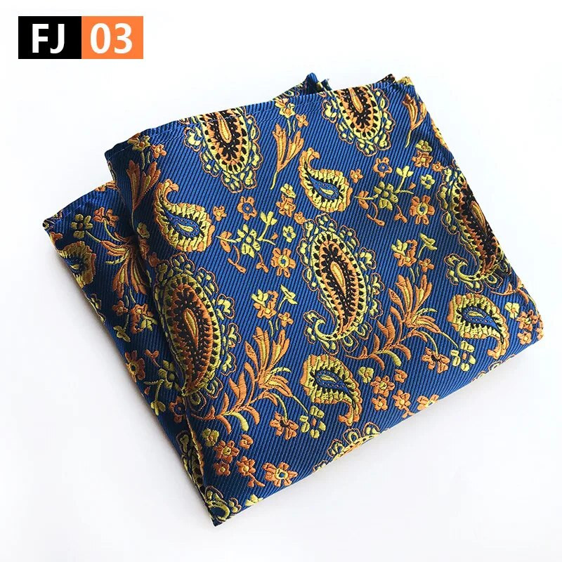 Férfi Hanky Polka Paisley virág zseb négyzetek zsebkendő kendő 100% selyem felnőtt sál bankett tánc szmoking kiegészítők
