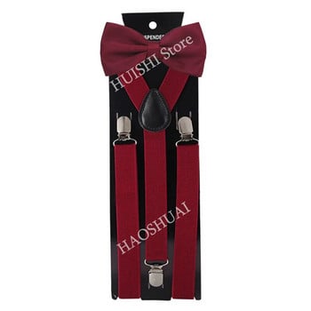 HUISHI Fashion απλές μαύρες ζαρτιέρες για άντρες Ναυτικό κόκκινο μπορντό Τιράντες Unisex λουράκι Bretels Mannen Γυναικεία παπιγιόν Μπλε