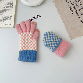 Γυναικείες χειμωνιάτικες θερμοκρασίες με οθόνη αφής πλεκτά μάλλινα γάντια χαριτωμένα υπέροχα πλέγματα μόδας Πυκνό υψηλής ποιότητας προστασία από το κρύο