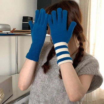 Ροζ Πλεκτά Γάντια με Οθόνη Αφής Γυναικεία Γάντια Χειμερινά Γάντια Ζεστής Ρίγας Γάντια Μασίφ Χνουδωτά Μακριά Γάντια Ανδρικά Harajuku Γάντια για γυναίκες