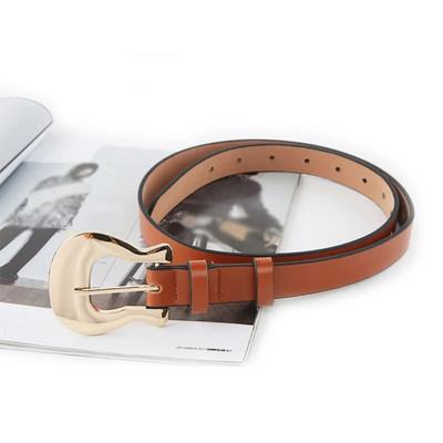 Nauja madinga PU odinė moteriška diržo metalinė sagtis juosmens dirželiai Dizainerė moteriška suknelė Kelnės Dekoratyvinė juosmens juosta