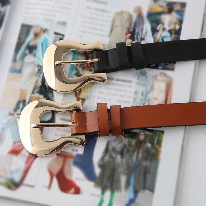 Nauja madinga PU odinė moteriška diržo metalinė sagtis juosmens dirželiai Dizainerė moteriška suknelė Kelnės Dekoratyvinė juosmens juosta