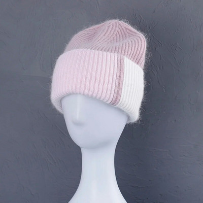 2023 Zimska kapa od zečjeg krzna za žene Beanies Mekana topla pahuljasta angora pletena kapa Skullies Beanies za besplatnu dostavu