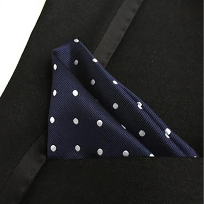 25*25 cm-es férfi vintage pöttyös selyem zsebkendő, négyszögletes, divatos férfi zsebkendő esküvői mellkastörölköző