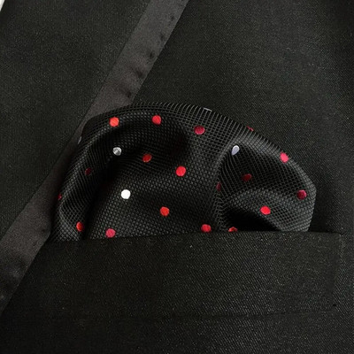 25*25 cm-es férfi vintage pöttyös selyem zsebkendő, négyszögletes, divatos férfi zsebkendő esküvői mellkastörölköző