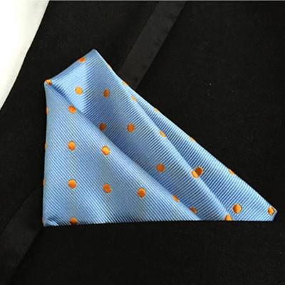 25*25 cm-es férfi vintage pöttyös selyem zsebkendő, négyszögletes, divatos férfi zsebkendő esküvői mellkastörölköző