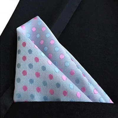 25*25 cm-es férfi vintage pöttyös selyem zsebkendő, négyszögletes, divatos férfi zsebkendő esküvői mellkastörölköző