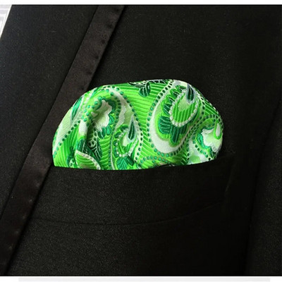 Luxus férfi zsebkendő virágos nyomtatott Hankies poliészter Hanky üzleti esküvői parti zseb négyzetes mellkasi törölköző 25*25cm