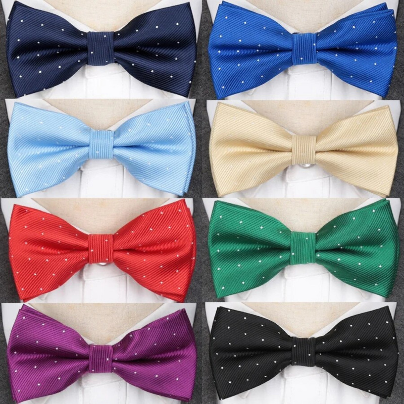 Vīriešu tauriņš Modes tauriņš Gravata ballīte Kāzu tauriņš zēniem Meitenes Candy Krāsa Punktu raksts Bowknot Aksesuāri Kaklasaite