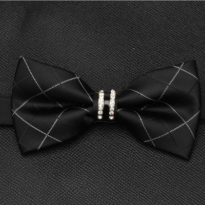 Férfi Luxus csokornyakkendő Vőlegény Férfi Csíkos kockás Cravat Gravata Divat Pillangó Esküvői Csokornyakkendők Férfi Kiegészítők Ajándék Nyakkendő