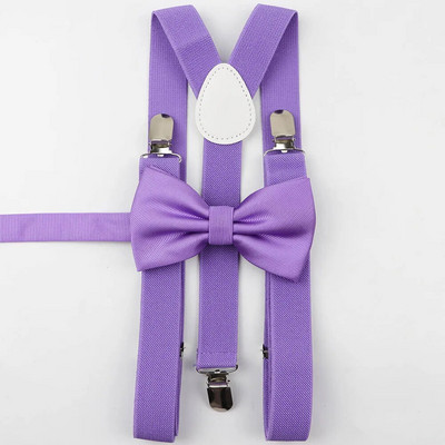 Muški Soild Šareni tregeri Komplet leptir-mašne od poliestera Unikatne Y-naramenice Leptir leptir-mašna Podesivi dodatak Mašna visoke kvalitete