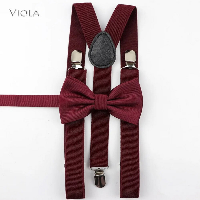 Muški Soild Šareni tregeri Komplet leptir-mašne od poliestera Unikatne Y-naramenice Leptir leptir-mašna Podesivi dodatak Mašna visoke kvalitete