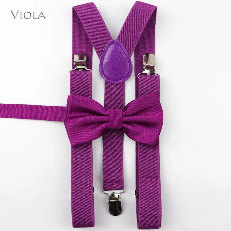 Muški Soild Šareni tregeri Komplet leptir-mašne od poliestera Unikatne Y-naramenice Leptir leptir-mašna Podesivi dodatak Mašna visoke kvalitete