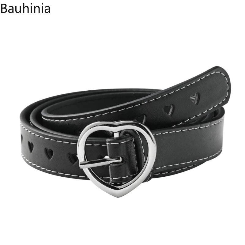 Bauhinia modni remen s ljubavnom kopčom novog stila 110*2,3 cm crvena/crna/bijela/kava/camel Jednostavan jeans remen s kopčom