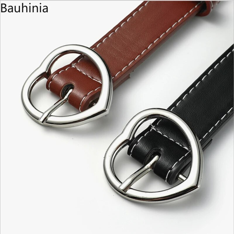 Bauhinia modni remen s ljubavnom kopčom novog stila 110*2,3 cm crvena/crna/bijela/kava/camel Jednostavan jeans remen s kopčom