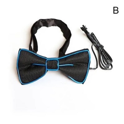 Svjetleća muška Led naramenica s leptir mašnom savršena za kostim na glazbenom festivalu Led osvijetljena naramenica E0c9