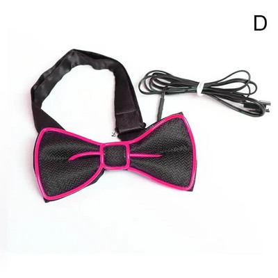 Svjetleća muška Led naramenica s leptir mašnom savršena za kostim na glazbenom festivalu Led osvijetljena naramenica E0c9