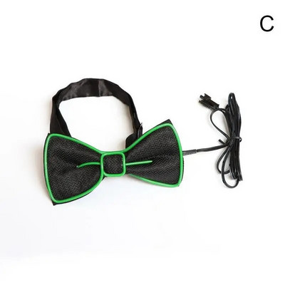 Svjetleća muška Led naramenica s leptir mašnom savršena za kostim na glazbenom festivalu Led osvijetljena naramenica E0c9