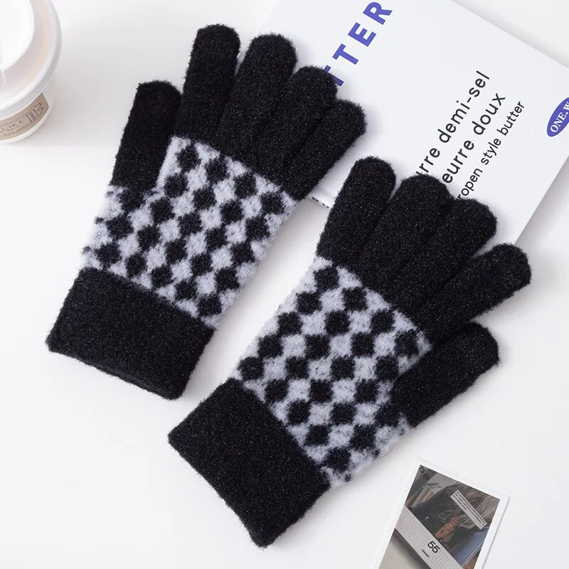 Ženske mrežaste pletene zimske rukavice s zaslonom osjetljivim na dodir, tople toplinske, mekane, udobne, elastične ženske rukavice, vanjski dodaci