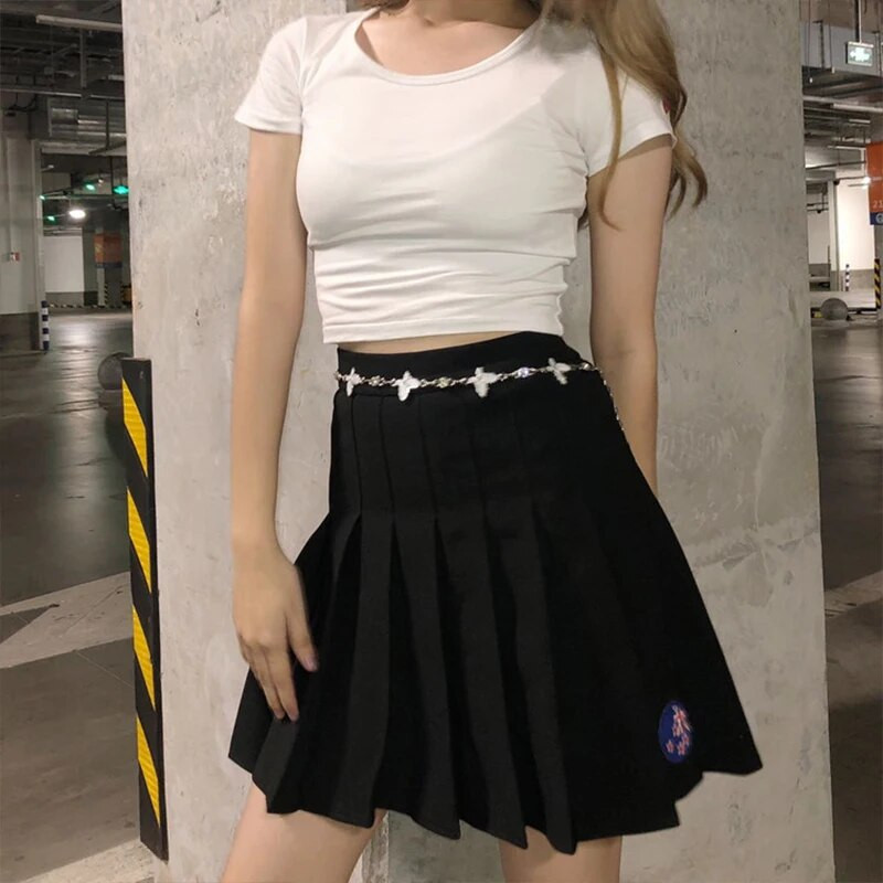 Shiny Butterfly Rhinestones jostasvieta plāna josta sievietēm Modes regulējama metāla vidukļa siksna Punk slaidas ķermeņa ķēdes kleitas dekors