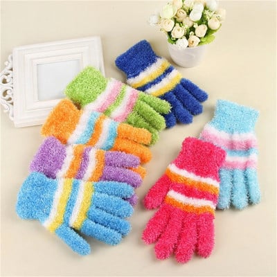 Нови зимни дамски плетени топли вълнени ръкавици без пръсти