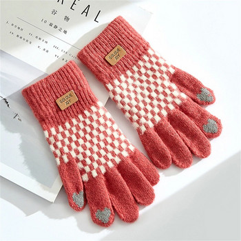 Γυναικεία χαριτωμένα δάχτυλα χειμερινή θέρμανση παχύρρευστα αντιψυκτικά πλεκτά μάλλινα γάντια ST-1832