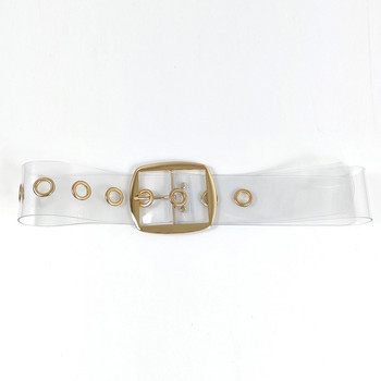 Σχεδιαστής Λευκές Διαφανείς Ζώνες Γυναικείες Υψηλής ποιότητας PVC Διαφανής Πανκ Κορσέ Ζώνη Γυναικεία Μέση Cummerbunds Λουράκι πλάτους 6cm