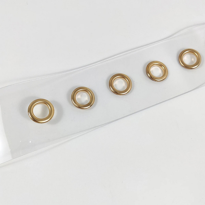 Disainer valged läbipaistvad vööd naistele Kvaliteetne PVC läbipaistev punkkorsetivöö Naiste vöökoht Cummerbunds 6 cm lai rihm