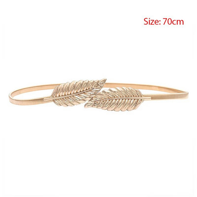 Naujos lapo formos diržai mergaitei Moteriškas auksinis sidabro lapų elastingas metalinis tamprus aukšto juosmens juostos vestuvinė suknelė