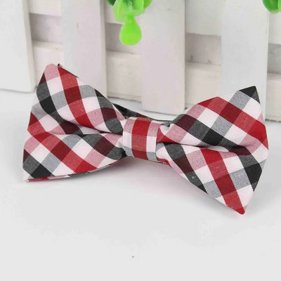 Új stílusú kockás gyerekek csokornyakkendő pamut gyerek csokor baba gyerek klasszikus kisállat kutya macska csíkos pillangó gyermek csokornyakkendő