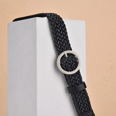 Pleteni ženski remen od voštanog užeta, modni ležerni ukras, haljina, traperice, trendi djevojački remen, remen od nehrđajućeg čelika, veleprodaja