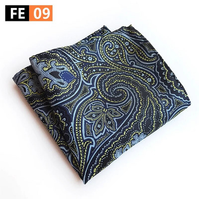 Klasszikus 25*25 cm-es férfi öltönyök zseb négyzetes esküvői divat Paisley zsebkendő Fesztivál Ajándék férfinak